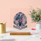 Patriottische Labrador Retriever Vector Grafische Acryl Bord (Huwelijk)