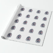 Patriottische Labrador Retriever Vector Grafische  Cadeaupapier (Uitgerold)