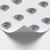 Patriottische Labrador Retriever Vector Grafische  Cadeaupapier (Hoek)