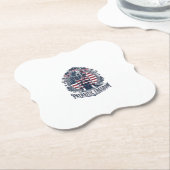 Patriottische Labrador Retriever Vector Grafische Kartonnen Onderzetters (Gekanteld)