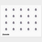 Patriottische Labrador Retriever Vector Grafische Ronde Sticker (Vel)