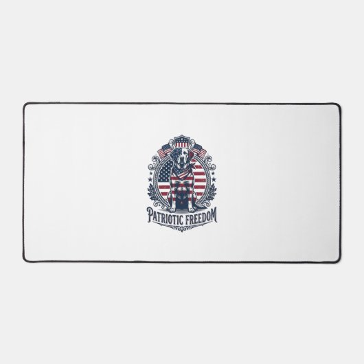 Patriottische Labradors Retriever Vector Grafische Bureaumat (Voorkant)