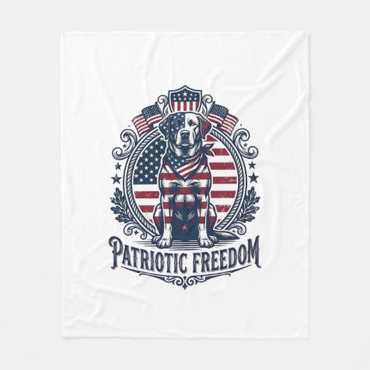 Patriottische Labradors Retriever Vector Grafische Fleece Deken (Voorkant)