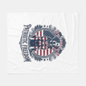 Patriottische Labradors Retriever Vector Grafische Fleece Deken (Voorkant (Horizontaal))