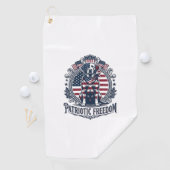 Patriottische Labradors Retriever Vector Grafische Golfhanddoek (Insitu)