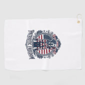 Patriottische Labradors Retriever Vector Grafische Golfhanddoek (Horizontaal)