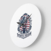 Patriottische Labradors Retriever Vector Grafische Grote Klok (Hoek)