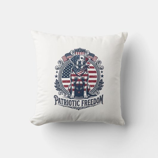 Patriottische Labradors Retriever Vector Grafische Kussen (Voorkant)