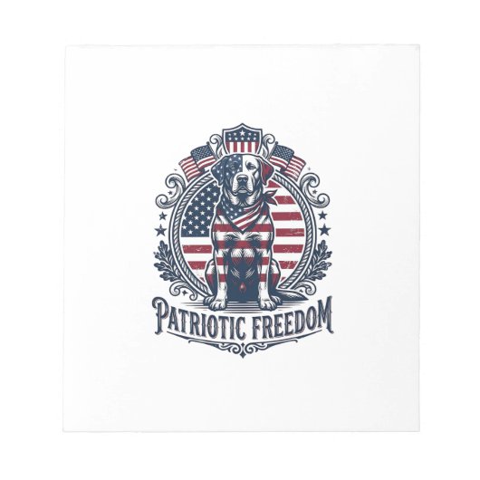 Patriottische Labradors Retriever Vector Grafische Notitieblok (Voorkant)