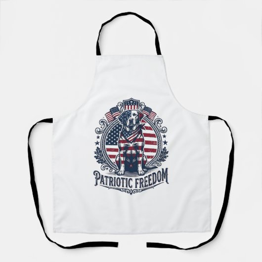 Patriottische Labradors Retriever Vector Grafische Schort (Voorkant)