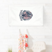 Patriottische Labradors Retriever Vector Grafische Spandoek (Insitu)