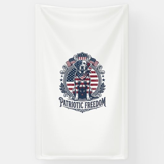 Patriottische Labradors Retriever Vector Grafische Spandoek (Verticaal)