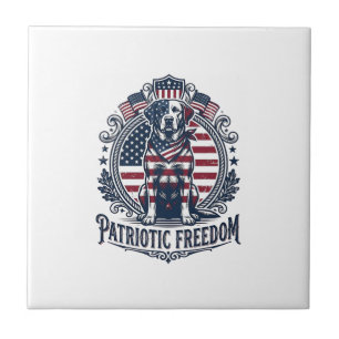Patriottische Labradors Retriever Vector Grafische Tegeltje