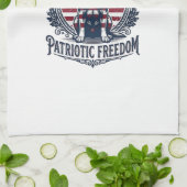 Patriottische Labradors Retriever Vector Grafische Theedoek (Gevouwen)