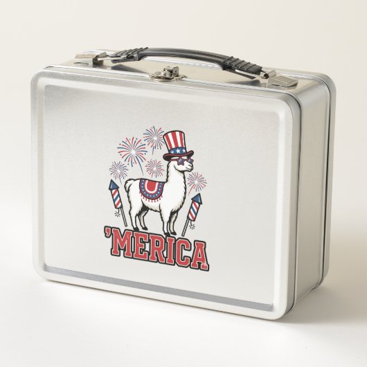 Patriottische Lama Merica Vintage Vector Ontwerp_1 (Voorkant)