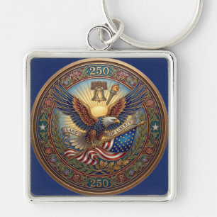 Patriottische “Land of Liberty Eagle 250” sleutelh Sleutelhanger