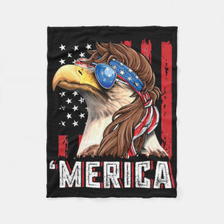 Patriottische Ld Adelaar Mullet Merica VS Vlag 4 j Fleece Deken