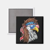 Patriottische Ld Adelaar Mullet VS Amerikaanse Vla Magneet (Voorkant / Achterkant)