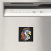 Patriottische Ld Adelaar Mullet VS Amerikaanse Vla Magneet (Insitu (Vaatwasser))