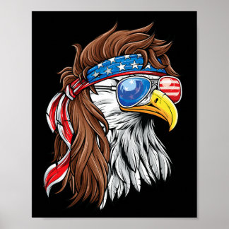 Patriottische Ld Adelaar Mullet VS Amerikaanse Vla Poster