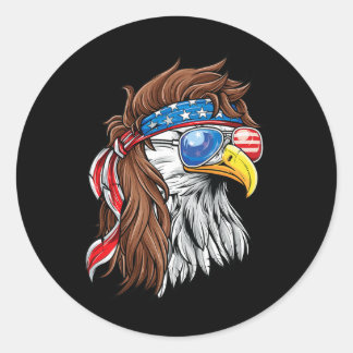 Patriottische Ld Adelaar Mullet VS Amerikaanse Vla Ronde Sticker