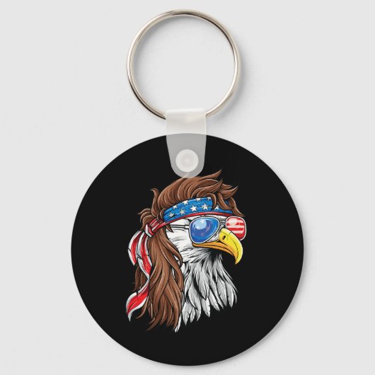 Patriottische Ld Adelaar Mullet VS Amerikaanse Vla Sleutelhanger (Voorkant)
