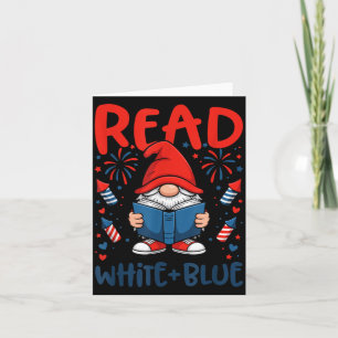 Patriottische lees kabouter leest wit blauw kaart