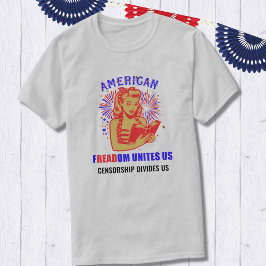 Patriottische leesvrijheid t-shirt