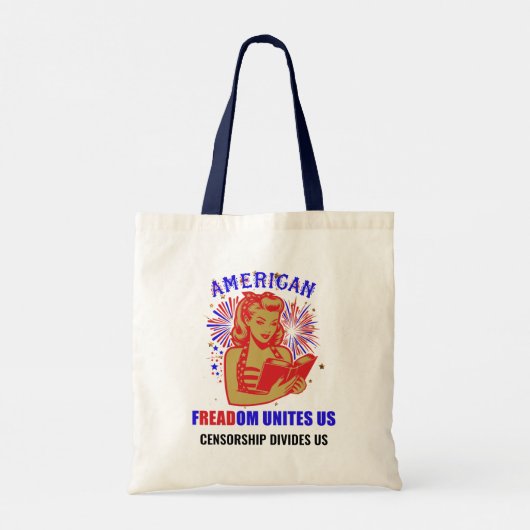 Patriottische leesvrijheid tote bag (Achterkant)