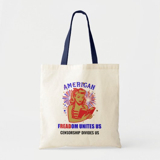Patriottische leesvrijheid tote bag (Voorkant)