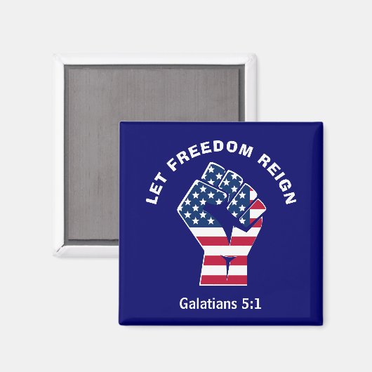 Patriottische LEET FREEDOM REIGING American Flag Magneet (Voorkant / Achterkant)
