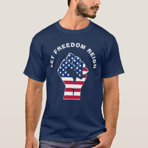 Patriottische LEET FREEDOM REIGN American Flag T-S T-shirt