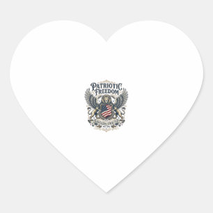 Patriottische Leeuw Adelaar Bewaker Dier Hybride P Hart Sticker