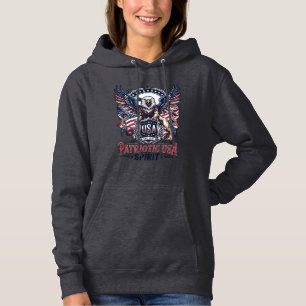 Patriottische Leeuw Adelaar Bewaker Dier Hybride P Hoodie