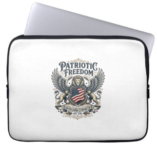 Patriottische Leeuw Adelaar Bewaker Dier Hybride P Laptop Sleeve