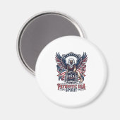 Patriottische Leeuw Adelaar Bewaker Dier Hybride P Magneet (Voorkant / Achterkant)