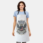 Patriottische Leeuw Adelaar Bewaker Dier Hybride P Schort (Gedragen)