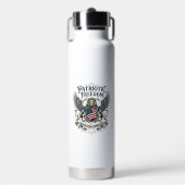 Patriottische Leeuw Adelaar Bewaker Dier Hybride P Waterfles (Voorkant)
