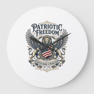 Patriottische Leeuw Arend Bewaker Dier Hybride Pat Grote Klok
