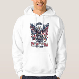 Patriottische Leeuw Arend Bewaker Dier Hybride Pat Hoodie