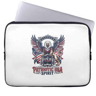 Patriottische Leeuw Arend Bewaker Dier Hybride Pat Laptop Sleeve