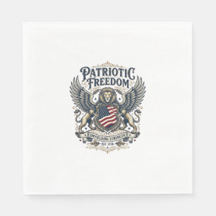 Patriottische Leeuw Arend Bewaker Dier Hybride Pat Servet