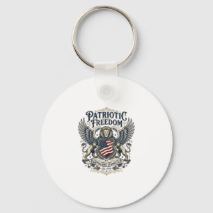 Patriottische Leeuw Arend Bewaker Dier Hybride Pat Sleutelhanger