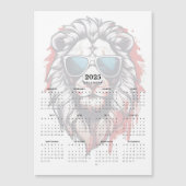 Patriottische Leeuw Rood Wit Blauw 2025 Magneet Ka (Voorkant)