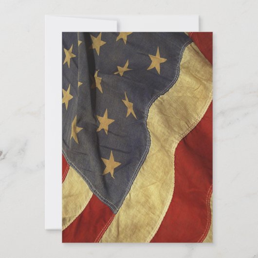Patriottische legerbruiloft oude Amerikaanse vlag Save The Date (Achterkant)