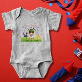 Patriottische legerjongen te Schattige om te zondi Romper