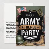 Patriottische Legerthema Feest Militaire Viering Kaart (Voorkant / Achterkant)