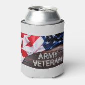 Patriottische "legerveteraan" blikjeskoeler (Blikje Voorkant)