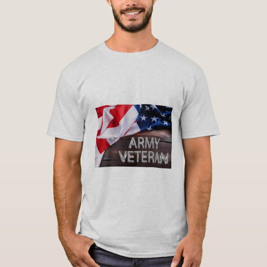 Patriottische "legerveteraan" t-shirt (Voorkant)