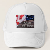 Patriottische "legerveteraan" trucker pet (Voorkant)
